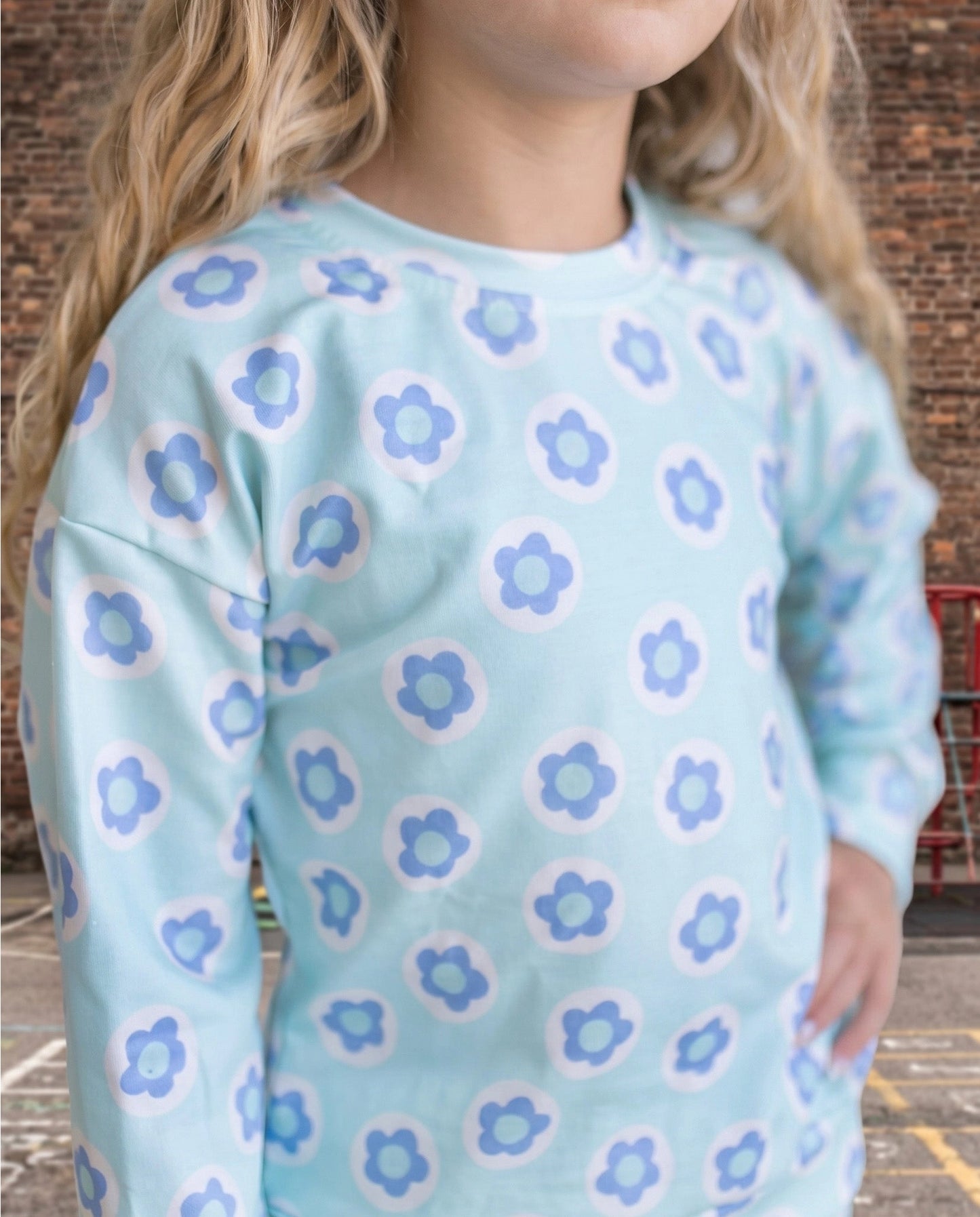 Mint Lavender Blue Flower Lounge Set