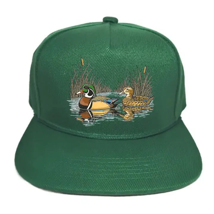 Kids Hunter Green Duck Hat