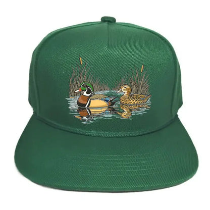 Kids Hunter Green Duck Hat
