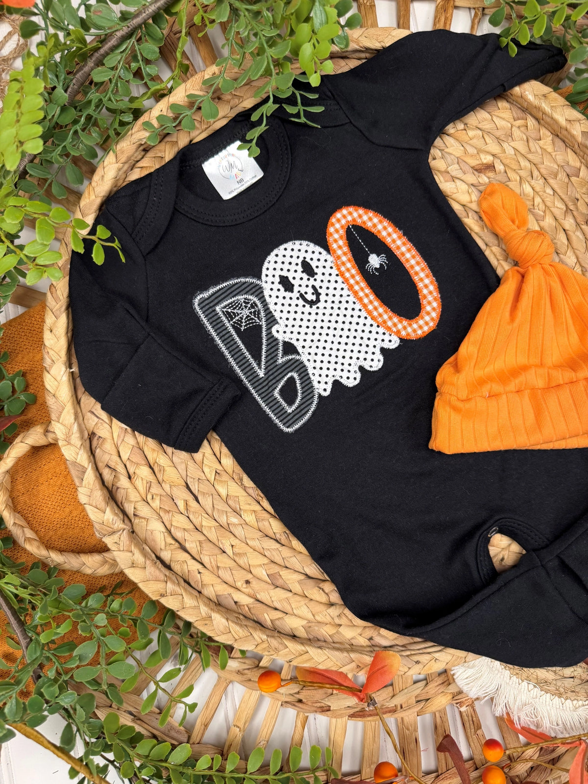 Pre Order Baby Boo Ghost Applique Romper