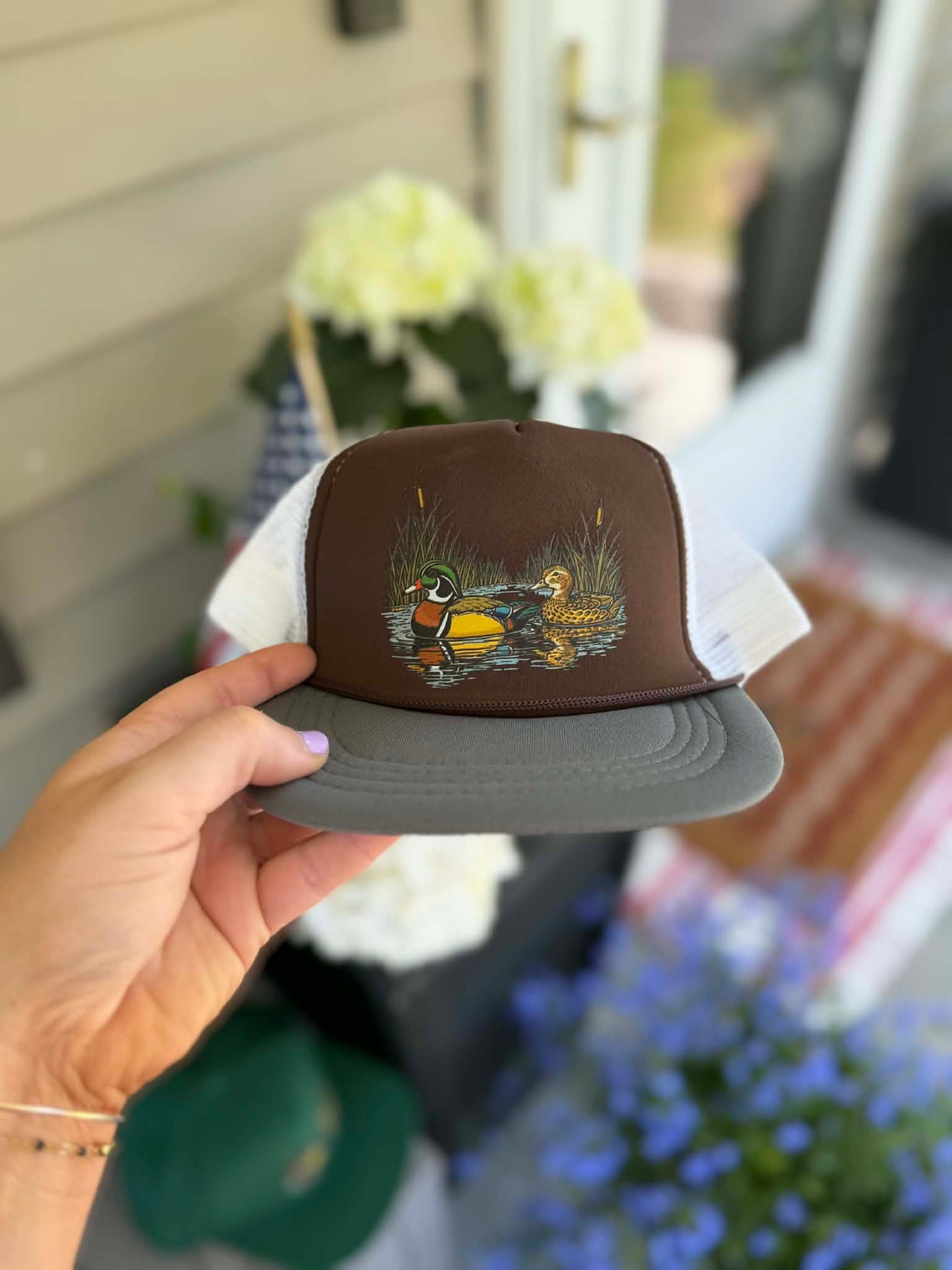 Kids Brown Duck Hunting Hat