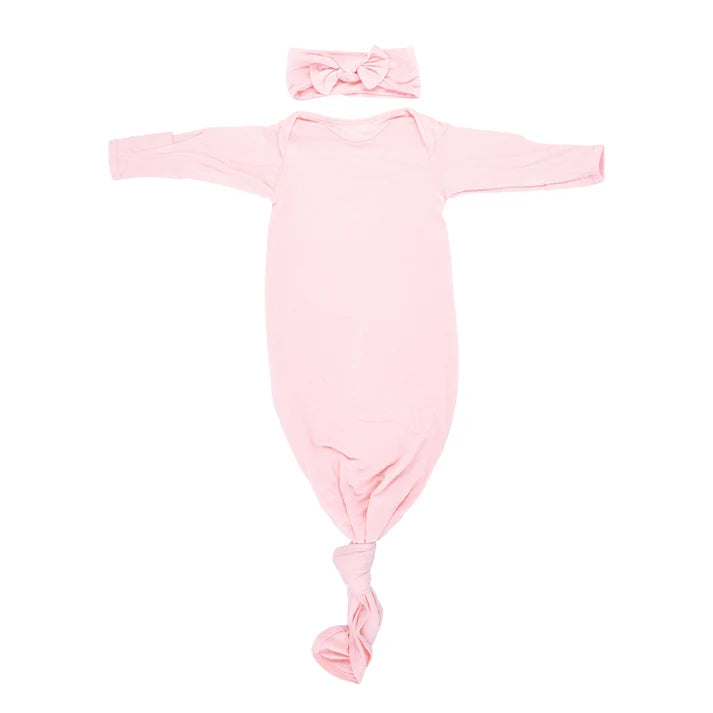 Heavenly Pink Knotted Gown + Bow