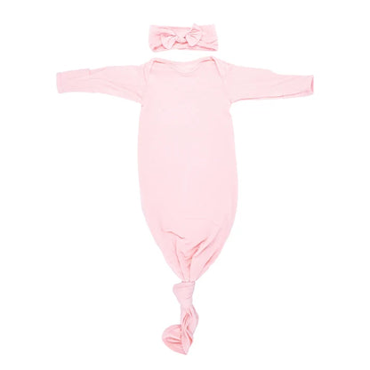 Heavenly Pink Knotted Gown + Bow